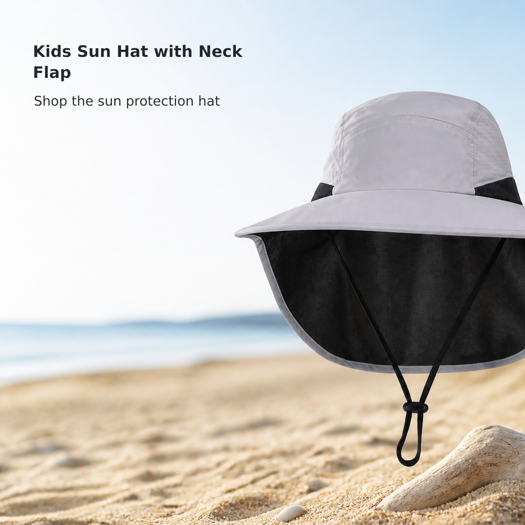 Kids’ UPF 50+ Sun Hat with Neck Flap