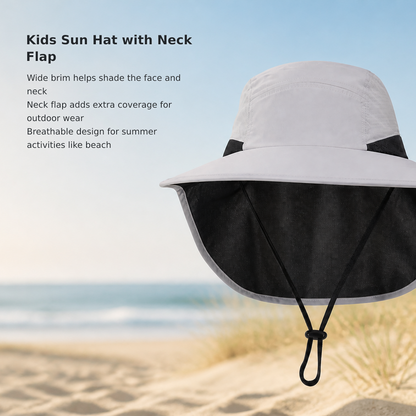 Kids’ UPF 50+ Sun Hat with Neck Flap