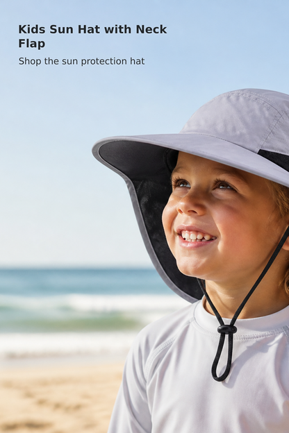 Kids’ UPF 50+ Sun Hat with Neck Flap